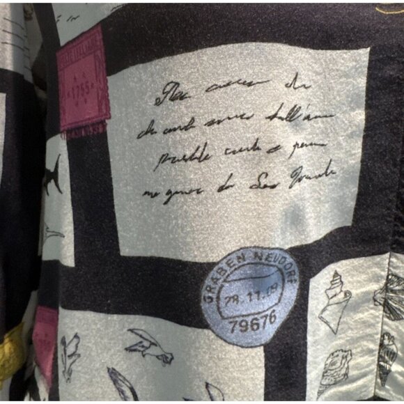 Milano made in ITALY, Women Blouse long sleeve, Size 38, Nautical print - Picture 10 of 13